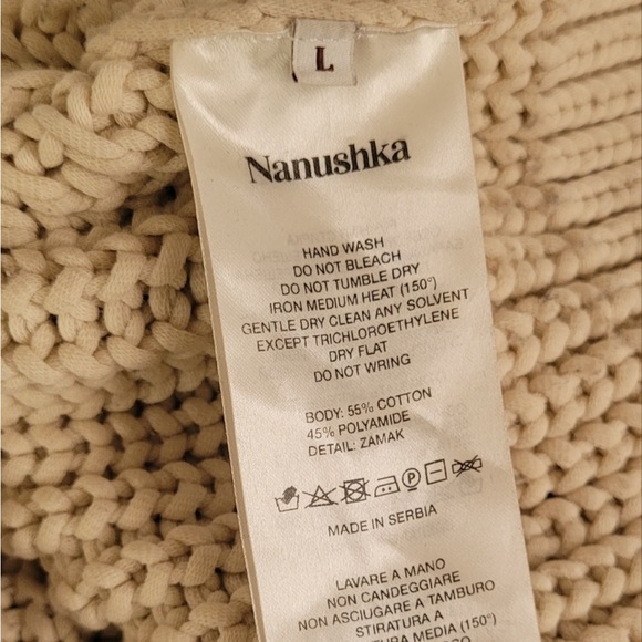🦢 Nanushka Eria Cable Knit Zip Pullover Sweater 🦢 - Picture 10 of 14